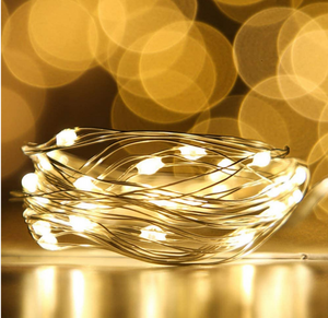 Новорічні гірлянди. Мідна дротяна лампа 100LED 10м,  Теплий