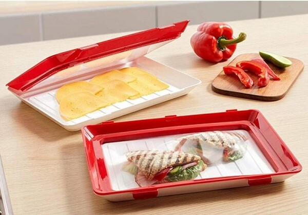 Багаторазовий вакуумний лоток для зберігання харчових продуктів Clever Tray Багаторазовий вакуумний лоток для зберігання харчових продуктів Clever Tray