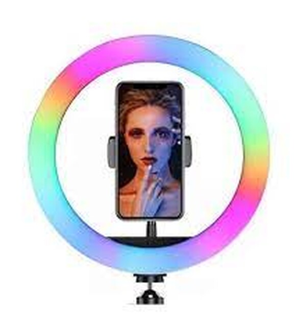 Кільцева світлодіодна лампа RGB LED RING MJ33/ 33 см із кріпленням для телефону Кільцева світлодіодна лампа RGB LED RING MJ33/ 33 см із кріпленням для телефону