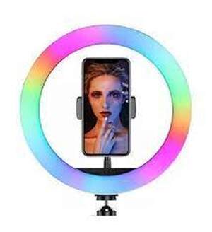 Кільцева світлодіодна лампа RGB LED RING MJ33/ 33 см із кріпленням для телефону Кільцева світлодіодна лампа RGB LED RING MJ33/ 33 см із кріпленням для телефону