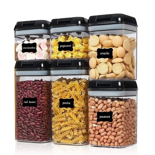 Органайзер для сипучих Food Storage Container 6 Контейнерів | Набір пластикових контейнерів для круп Органайзер для сипучих Food Storage Container 6 Контейнерів | Набір пластикових контейнерів для круп