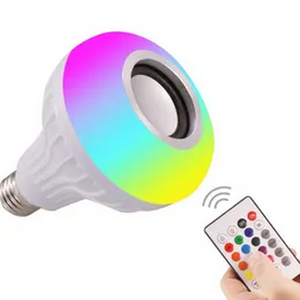 Світлодіодна лампа з Bluetooth колонкою Bulb 12Вт в патрон Е27, RGB світильник з динаміком та пультом PRP Світлодіодна лампа з Bluetooth колонкою Bulb 12Вт в патрон Е27, RGB світильник з динаміком та пультом PRP
