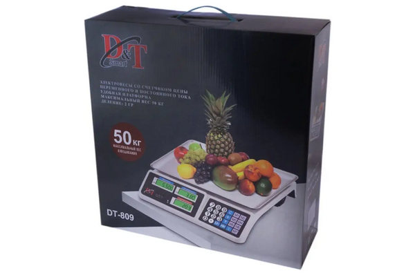 Ваги торговельні електронні D&t Smart DT-809 до 50 кг два дисплеї продавець/покупець Ваги торговельні електронні D&t Smart DT-809 до 50 кг два дисплеї продавець/покупець
