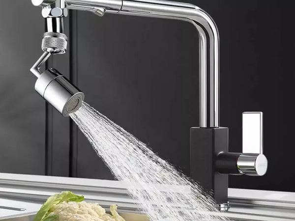 Насадка на кран Water для змішувача Аератор поворотна головка на 720 градусів з 2 режимами вигнутий обертовий Насадка на кран Water для змішувача Аератор поворотна головка на 720 градусів з 2 режимами вигнутий обертовий